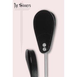 Prestaloveshop Cravache cuir noir manche aluminium 49 cm