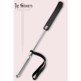 Prestaloveshop Cravache cuir noir longue manche aluminium