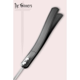 Prestaloveshop Cravache cuir noir longue manche aluminium