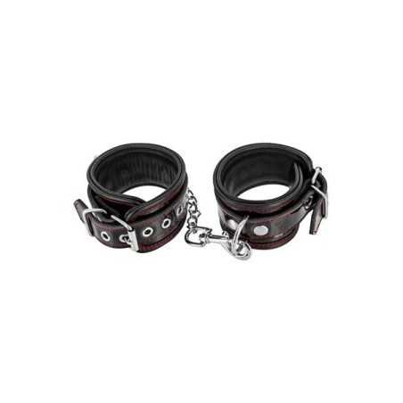 Erotissimo Loveshop 82 Menottes Cuir Vernis Noir Coutures Rouges