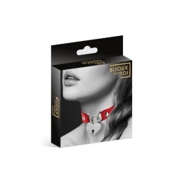 Erotissimo Loveshop 82 Collier Rouge Ras de Cou Cadenas Coeur